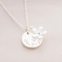 Birthstone Flower And Disc Message Necklace, thumbnail 6 of 12