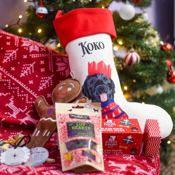 Personalised Deluxe Stuffed Dog Christmas Stocking, 11 of 12