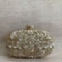 Gold Handcrafted Embroidered Oval Clutch Bag, thumbnail 2 of 8