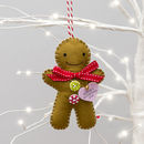 personalised gingerbread man teddy