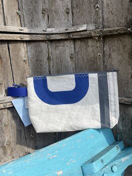 No3 Small Upcycled Versatile Sailcloth Pouch, 7 of 7