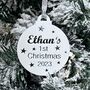 Baby's 1st Christmas Personalised Tree Decoration, thumbnail 2 of 12
