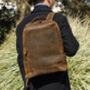 Zip Open Genuine Leather Backpack, thumbnail 1 of 5