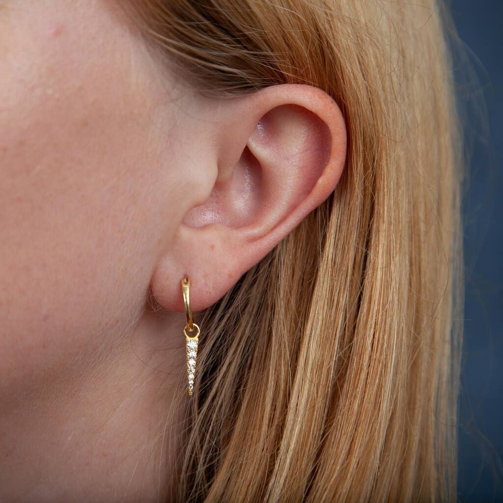 golden sun ray earring hoops by attic