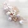 Rose Gold Floral Hair Comb, thumbnail 5 of 6