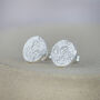 Sterling Silver Textured Circle Studs, thumbnail 2 of 9
