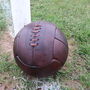 Personalised Vintage Dark Brown Leather Football, thumbnail 6 of 6