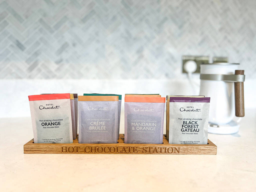 Personalised Oak Drink Station Plain Stain Finish, 1 of 2