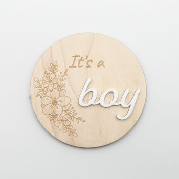 Engraved Baby Boy Announcement Plaque Acrylic, 3 of 8
