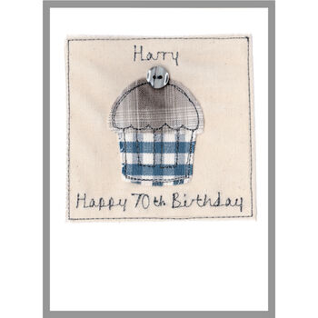 Personalised 80th Birthday Cupcake Card For Him, 3 of 8