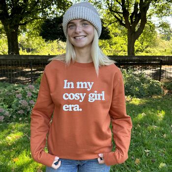 Personalised 'In My Cosy Girl Era' Autumn Sweatshirt, 3 of 6