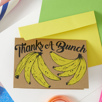 'Thanks A Bunch' Hand Screen Printed Card, 2 of 4