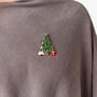 Soft Knit Poncho And Festive Magnetic Brooch Set, thumbnail 4 of 10