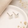 Sterling Silver Butterfly Stud Earrings – 7mm, thumbnail 1 of 8