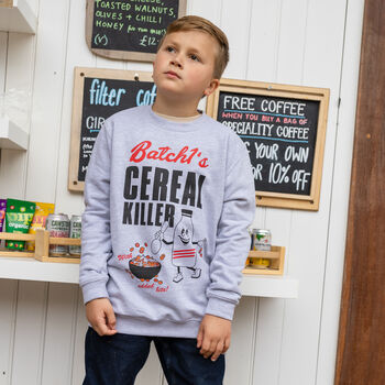 Cereal Killer Boys' Slogan Sweatshirt, 4 of 4