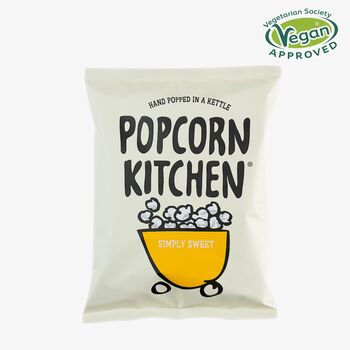 Vegan Popcorn Snack Bag Simply Sweet 30g X 24, 2 of 4