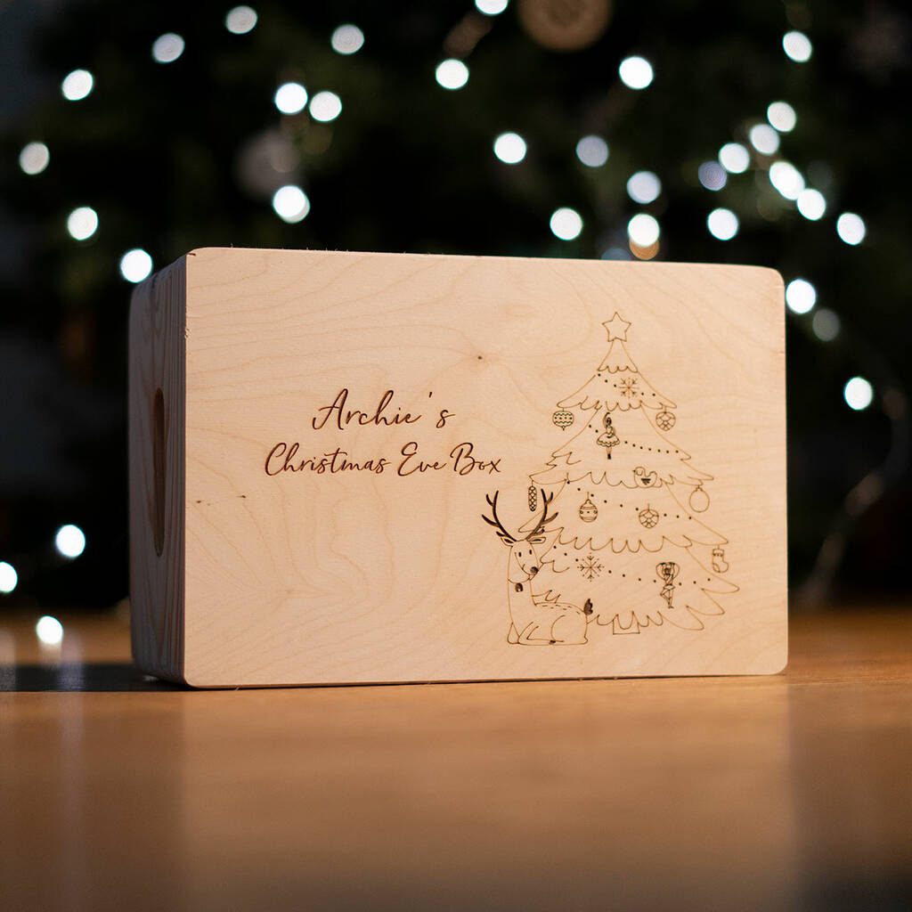 Personalised Christmas Eve Box With Tree Design, 1 of 5
