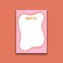 Pink Asymmetric Note Pad Colourful Stationery, thumbnail 2 of 7