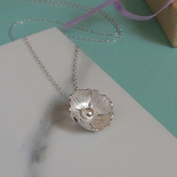 Handmade Silver Flower Necklace, 3 of 5