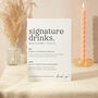Signature Drinks Wedding Sign A4 Sturdy Modern Serif, thumbnail 1 of 5