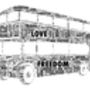 Double Decker Bus Personalised Print, thumbnail 2 of 2