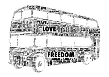 Double Decker Bus Personalised Print, 2 of 2