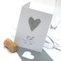 4th Linen Heart Personalised Wedding Anniversary Card, thumbnail 4 of 4
