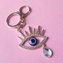 Large Evil Eye Keyring, thumbnail 2 of 2