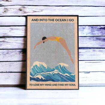 Into The Ocean Sea Swimming Print, 4 of 4
