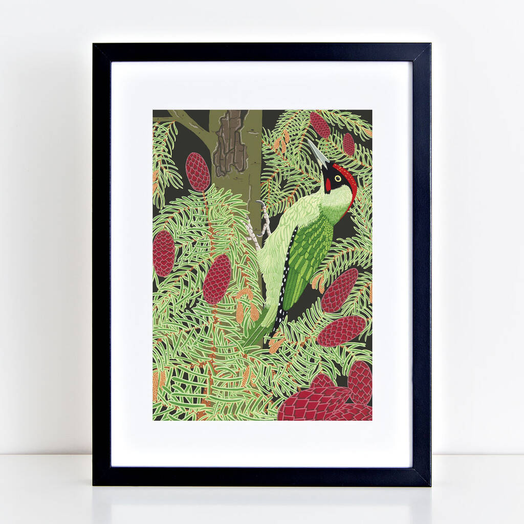 Green Woodpecker Art Print By Bird | notonthehighstreet.com