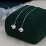 Sterling Silver White Opal Planet Threader Earrings, thumbnail 1 of 12