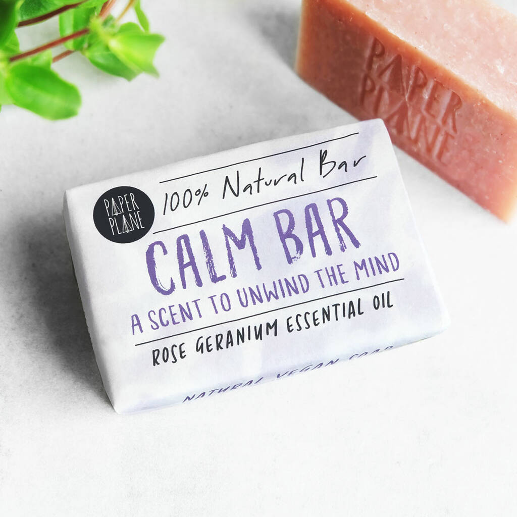 100% Natural Calm Bar Soap Vegan And Plastic Free By Paper Plane |  