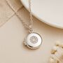 Personalised Sterling Silver Child’s Round Locket Necklace With Cz, thumbnail 4 of 7