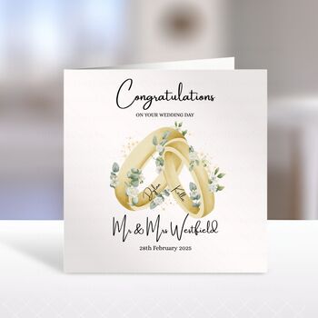 Wedding Card Personalised, 3 of 4