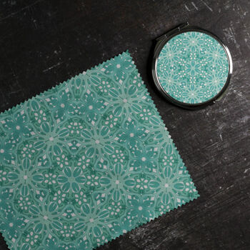 Turquoise Millefiori Compact Mirror And Lens Cloth Set, 2 of 10