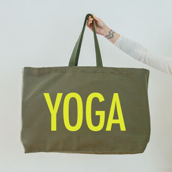 Really Big Yoga Bag Olive Green, 3 of 5