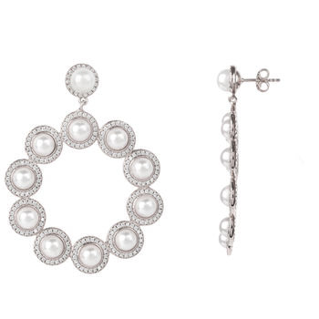 The Gatsby Pearl Plated Silver Earrings, 3 of 8