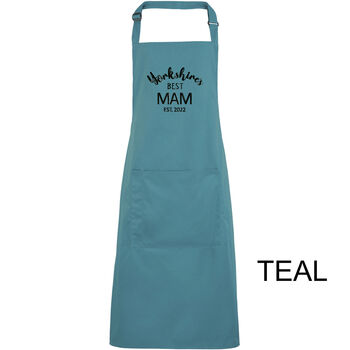 Personalised Embroidered Bib Apron With Pocket, 6 of 12