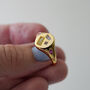 Multi Stone Jewelled Adjustable Signet Ring, thumbnail 3 of 11