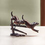 Miniature Bronze Labradors Sculpture 8th Anniversary, thumbnail 1 of 9