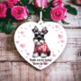 Personalised Schnauzer Dog Love Decoration, thumbnail 1 of 2