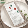 Striped Baubles Christmas Dinner Menu Cards, thumbnail 1 of 2