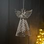Glass Praying Angel Hanging Christmas Decoration, thumbnail 1 of 2