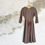 Holborn Striped Jersey Dress Grey Brown, thumbnail 7 of 8