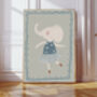 Ballerina Elephant Nursery Art Print, thumbnail 2 of 4