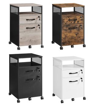 Filing Cabinet On Wheels With Two Lockable Drawers, 9 of 9