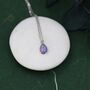Droplet Purple Opal Pendant Necklace In Sterling Silver, thumbnail 2 of 10