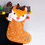 Personalised Animal Character Christmas Stocking, thumbnail 1 of 3