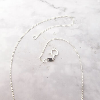 Silver Black Onyx Gemstone Pendant Necklace, 3 of 5