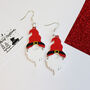Christmas Santa Hat Gnome Gonk Earrings, thumbnail 3 of 4